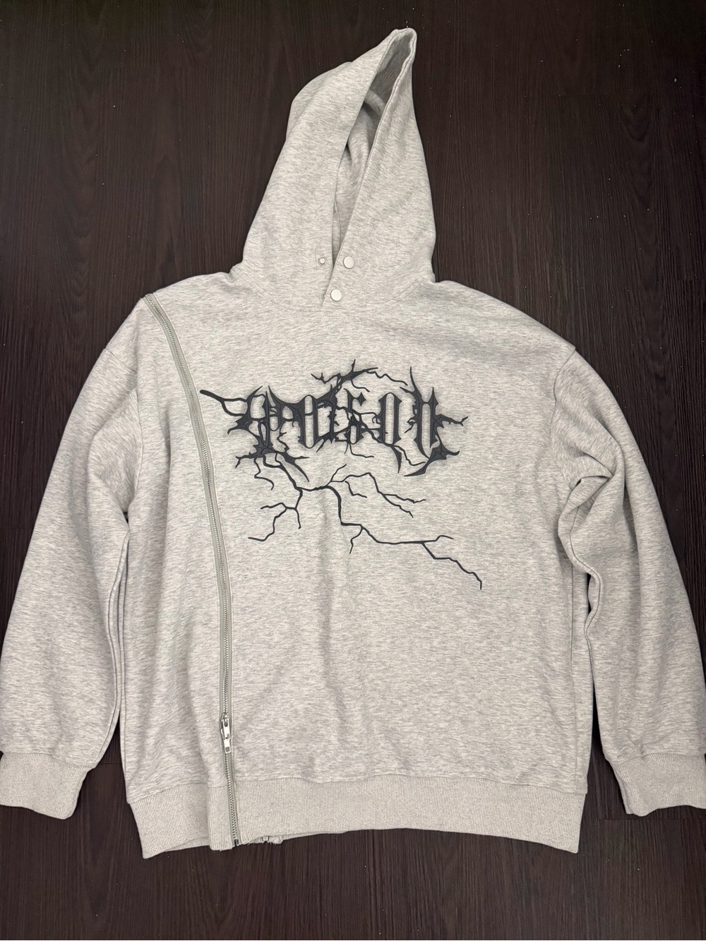 Aelfric Eden Asymmetric Boxy Zip Up Hoodie